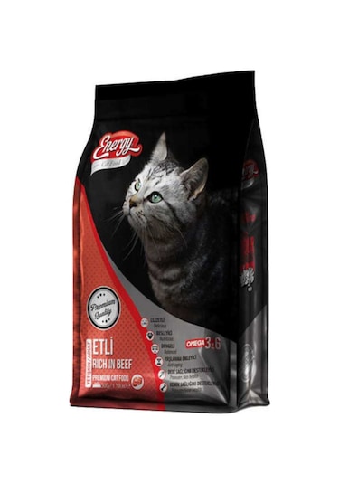 Energy Sığır Etli Yetişkin Kedi Maması 4 x 500 G