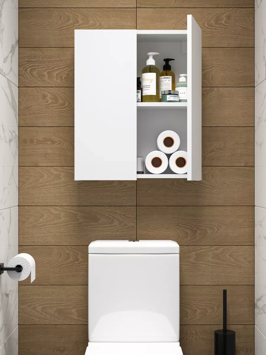 Cube Banyo Ve Tuvalet İçin Asma Dolap 172151940 Beyaz Dokulu