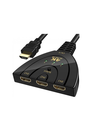 Hdmi Splitter 3 Port Hdmı 4k Ultra Splitter 3 Girş 1 Çıkış Hd Splitter