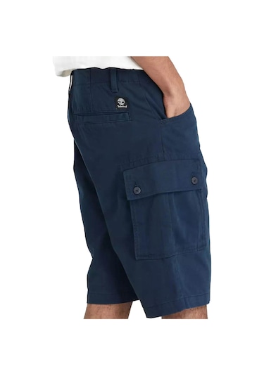 Timberland Tb0a5u1b Twill Cargo Lacivert Erkek Şort Beyaz