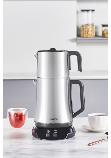 Homend Royaltea Elegant 1776H Parlak Inox Çay Makinesi