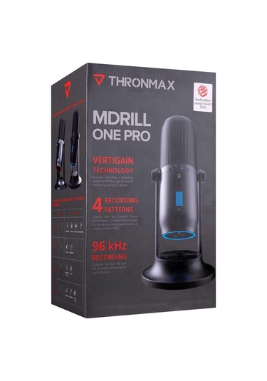 Thronmax M2 MDRILL ONE Siyah 48Khz 16Bit HD Stüdyo 4 Tip Kayıt RGB Led 3,5mm USB Type-C Mikrofon
