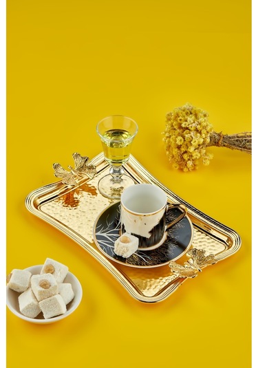 Cooker Özel Lüx Dikdörtgen Paslanmaz Çelik Tepsi 26 Cm Altın