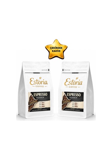 Espresso Arabica Kahve 2x250g Çekirdek Kahve 500g