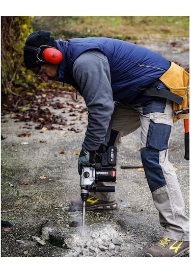 Worx WX380.9 20Volt 2.2J Profesyonel SDS-Plus Pnömatik Kırıcı/Delici (Akü Dahil Değildir)