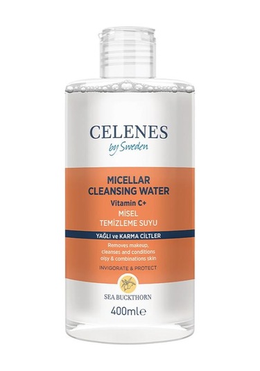 Celenes Sea Buckthorn Yağlı ve Karma Ciltler için Misel Temizleme Suyu 400 ML