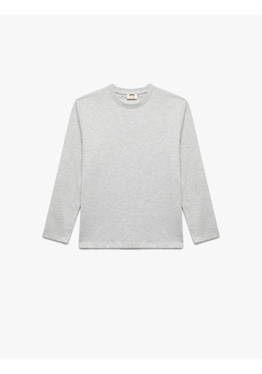 Koton Uzun Kollu Bisiklet Yaka Pamuklu 5'li Tişört Seti Mavi 6wkb10268tk Mavi