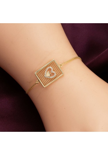 Bilezikci Sarı Altın Kalpli Bileklik Blhz34599 Sarı Altın