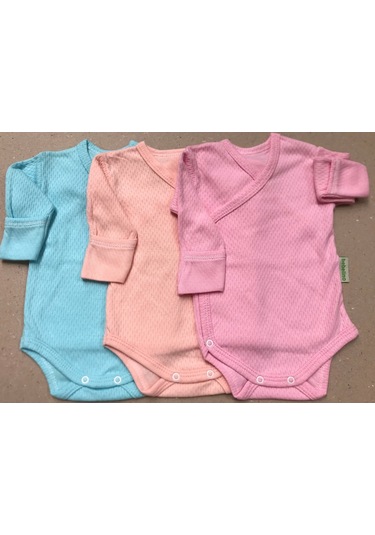 Özdemirlitekstil Bebelino Çıtçıtlı Badi Kruvaze (3'Lü Paket) (456567048) Çok Renkli