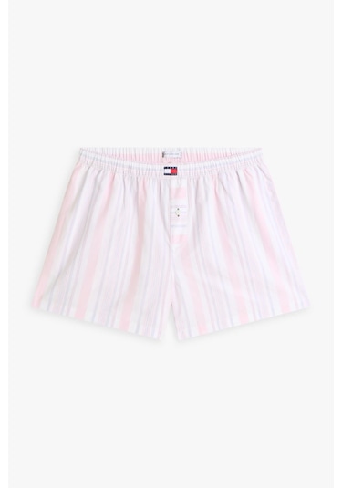 Tommy Hilfiger Kadın Pembe Poplin Çizgili Şort-14668