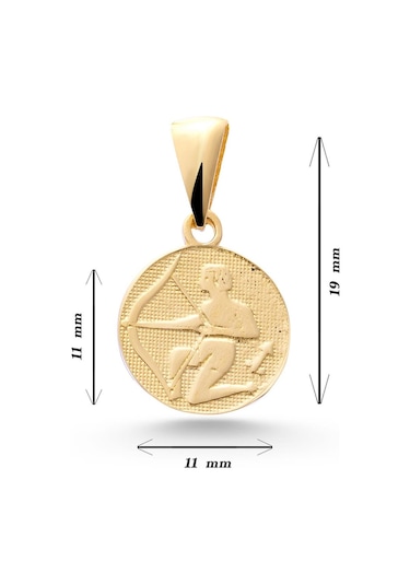 Sefa Gold 14 Ayar Altın Yay Burcu Kolye Ucu