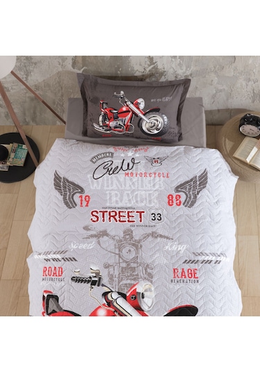 Clasy Tek Kişilik 4 Mevsim Kapitone Nevresim Seti Street King