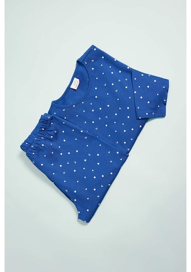 DeFacto Kız Çocuk Pijama Takım Desenli Uzun Kollu Üst Beli Lastikli Uzun Alt D7746A824WNIN59 İndigo DeFacto Kız Çocuk Pijama Takım Desenli Uzun Kollu Üst Beli Lastikli Uzun Alt D7746A824WNIN59 İndigo