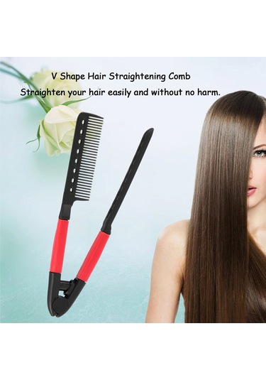 Xiyyadms Siyah Katlanabilir Saç Düzleştirici Tarak - Pratik Saç Geliştirme Aracı