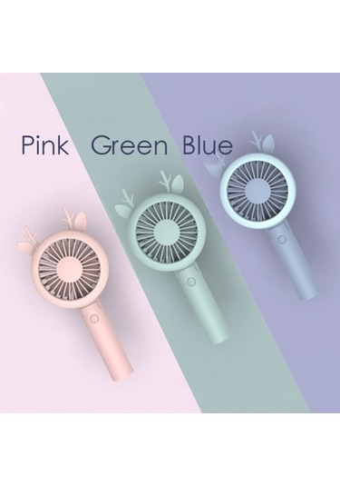 Usb Düz Renkli El Masaüstü Ev Ofis Fanı, Pembe 9477 Pembe