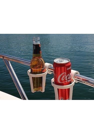 Plastik Bardaklık Portatif Bardak Tutucu 3'Lü Paket Beyaz