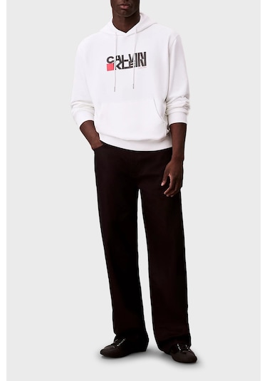 Calvin Klein Erkek Sweat Lv04rd258g Yaf Beyaz Beyaz