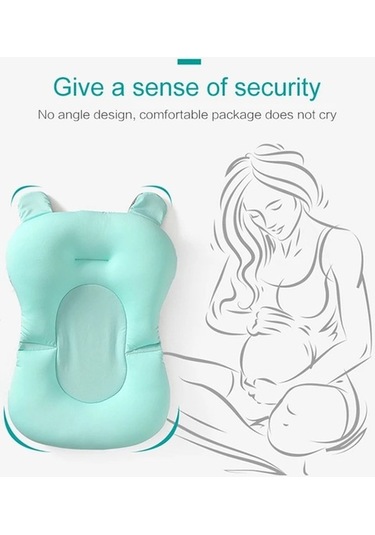 Flybuy Yenidoğan Taşınabilir Bebek Küveti Kaymaz Ped Mat Duş Rs