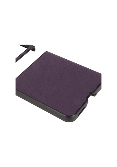 Oppo Find N2 Flip Mor Deri Kılıf Kaiyi