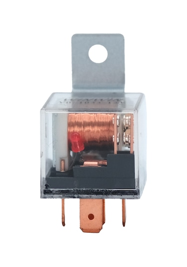 12v Röle 5 Uçlu 50/60 A Işıklı Şeffaf Çift Platin 30-85-86-87-87a