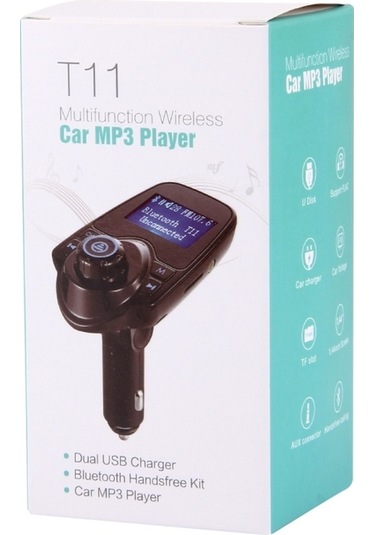 Sones Led Ekranlı T11 Bluetooth Fm Verici Araba Mp3 Çalar, Çift Usb Şarjı Ve Ahizesiz Kullanım Ve Tf Kart Ve U Disk Müzik Çalma Fonksiyonunu Destekler