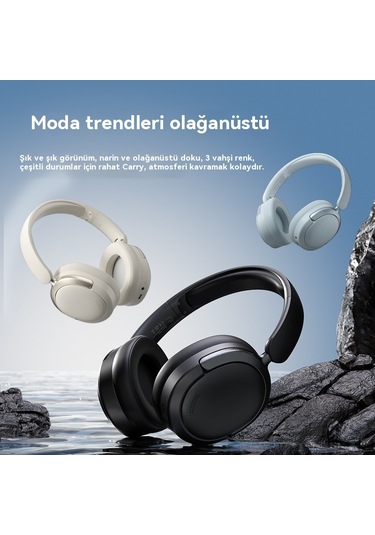 Aurora Bluetooth Kulaklıklar Kablosuz Oyun Kulaklısı Gürültü Önleme Kulaklıkları-siyah