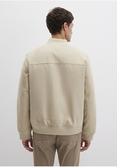 Mavi - Bej Suni Deri Ceket 0110639-70186 Bej