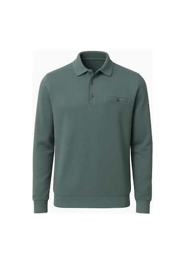 Simenti Regular Fit Polo Yaka Selanik Kazak - 7414 Yeşil