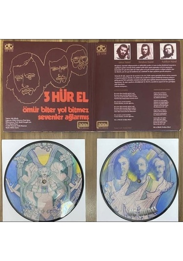 3 Hürel Sevenler Ağlarmış / Ömür Biter Yol Bitmez 45 Lik Plak Picture Disc Plak Özel Numaralı Plak