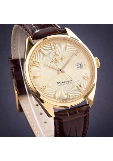 Atlantıc 51651.45.35g Erkek Kol Saati Altın