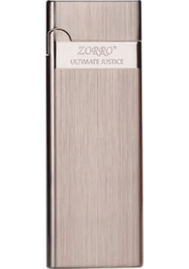 Zorro Ultra İnce Gazlı Slim Çakmak Gümüş Bronz
