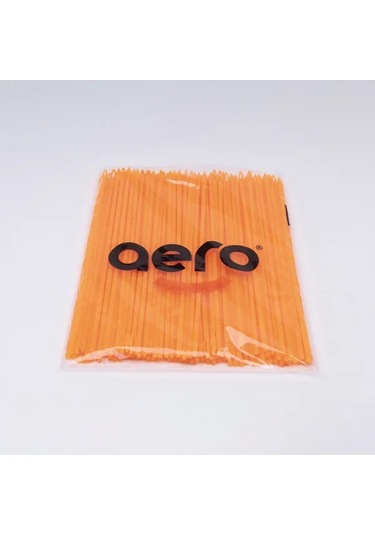 Aero Çuvaldız Plastik Dar Delik Uzun 24 cm 100 Adet Turuncu