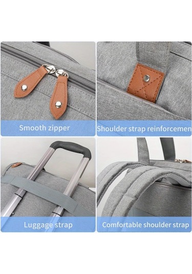 Jialan Anne Çantası Büyük Kapasiteli Çok Fonksiyonlu Anne Sırt Gri