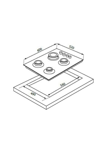 Afm Tech Black Turmalin Plus FM7600B-FM2200B-FM3400B 3'lü Kumandalı Cam Ankastre Set