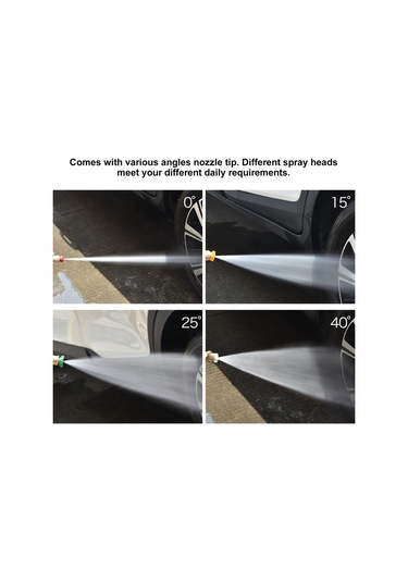 Springsun 5'li Çıkarılabilir Başlıklı Yüksek Basınçlı Su Tabancası - Araç, Bahçe Temizlik Ve Sulama Aparatı