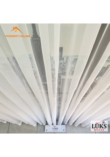 Lüks Grek Etek Işlemli Tül Perde 1 Yüksek Kaliteli- Modern House