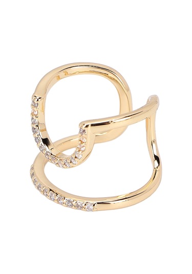 Lemestar Kadınlar İçin Ayarlanabilir Tırnak Yüzükü, Elektroplated Bakır Malzeme, Sağlıklı Ve Şık Manikür Aksesuarı, Günlük Ve Özel Etkinlikler İçin Gold