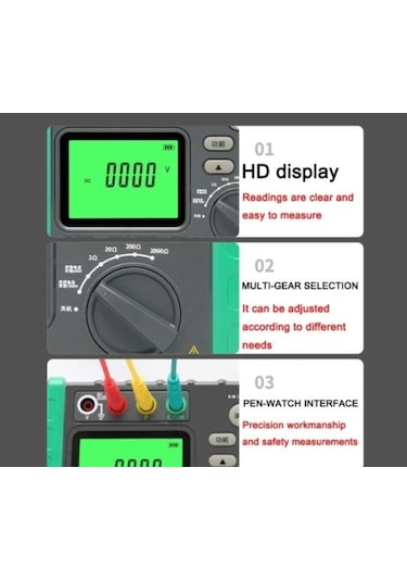 Duoyı Dy4100a Dijital Toprak Direnci Ölçer Toprak Megeri