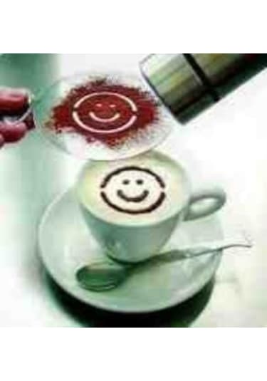 Plastik Desenli Kek Pasta Kahve Tatlı Süsleme Şablonları Çok Renkli