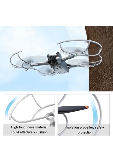 Djı Mini 3 Pro İçin Startrc Drone Pervane Koruyucu Koruma Karşıtı Koruma Karşıtı Yüzük Gri
