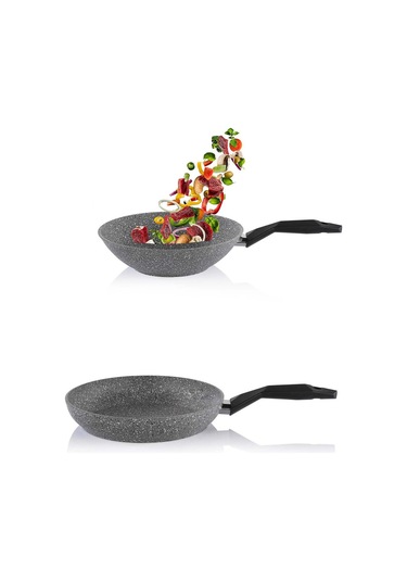 Schafer 26 cm Granit Tava ve 28 cm Wok Tava