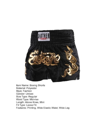 Kırmızı Muay Thai Boks Şort Kadın Erkek Eğitim Mücadele Kickboks Sandıklar Geniş Elastik Kemer Nakış Desen Boks Şort Kırmızı