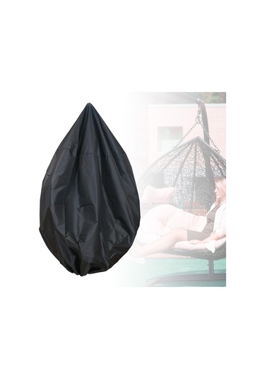 Suntek Veranda Asılı Yumurta Sandalye Kılıfı Bahçe Hava Siyah Çap 147cm