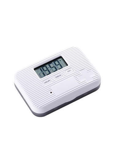 Agoodshop Elektronik Zamanlayıcı Hatırlatıcı Küçük Tıp Kutusu, Taşınabilir Mini Tek Haftalık Alt Alış Tı Ahşap