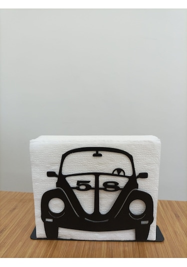Lazer Kesim Woswos Araba Desenli Metal Peçetelik