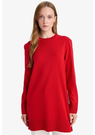 Defacto Regular Fit Bisiklet Yaka Tunik H3431az25wnrd59 Kırmızı