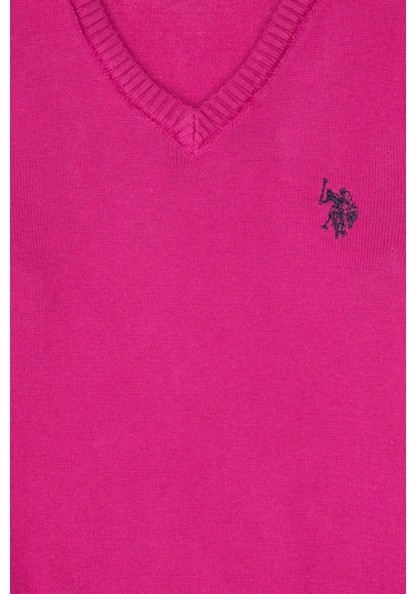 U.s. Polo Assn. Kız Çocuk Fuşya Kazak /triko 50316777-vr023 Fusya