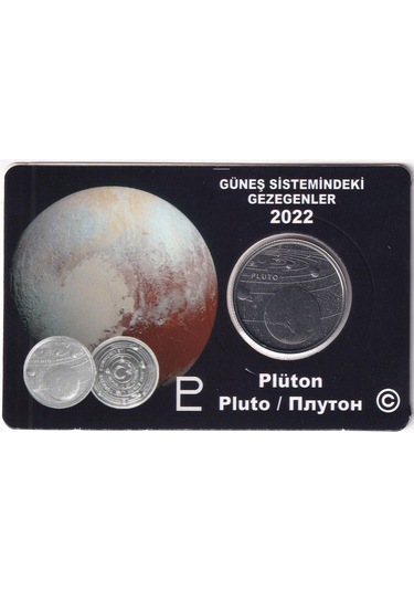2022 Güneş Sistemindeki Gezegenler Serisi "plüton" Hatıra Para Özel Kitinde