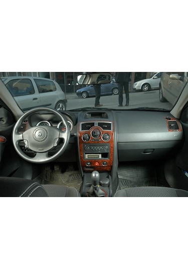 Renault Megane 2 Konsol-torpido Kaplama Digital Klima 2003-2009 17 Parça Seçenekler