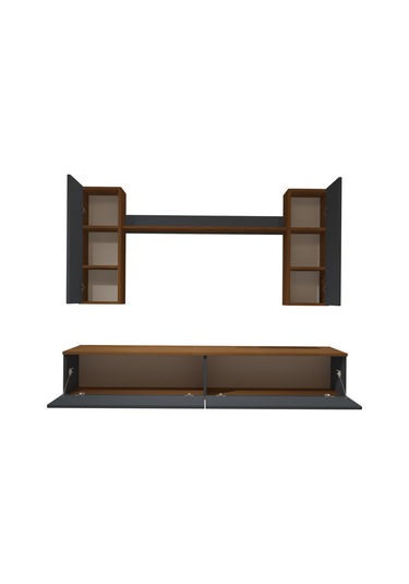 Decoraktiv Eko 5d Mdf Std Tv Ünitesi Tv Sehpası Ceviz - Antrasit